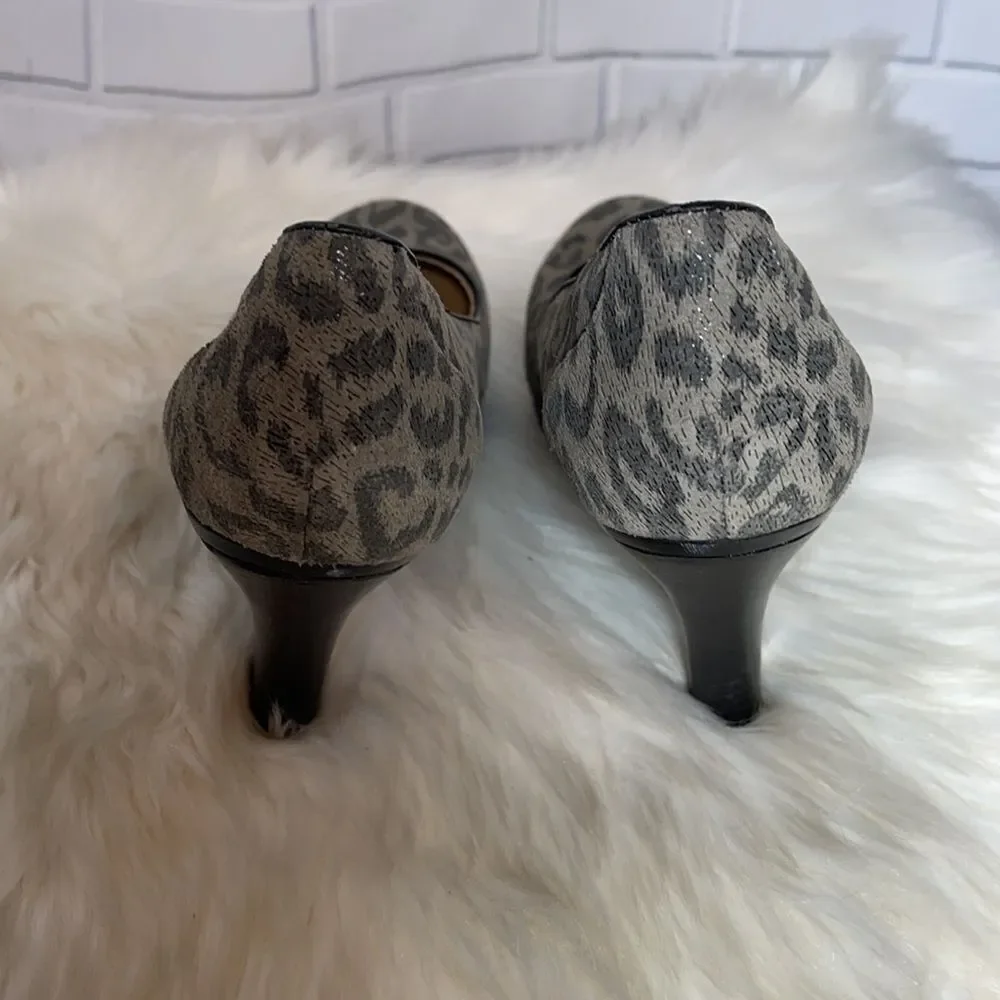 Sofft Ortholite‎ Grey Cheetah Print Heels S…